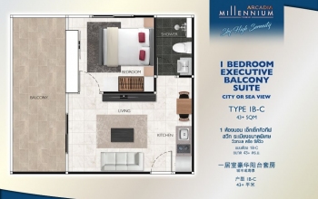 Arcadia Millennium Tower, Pattaya City, Bang Lamung, Chonburi, 1 Bedroom Bedrooms, ,1 BathroomBathrooms,Condo,Sale,Arcadia Millennium Tower,Arcadia Millennium Tower,25,1989