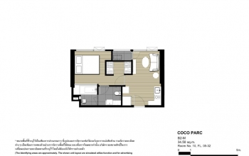 COCO Parc, Bangkok, 1 Bedroom Bedrooms, ,1 BathroomBathrooms,Condo,Sale,COCO Parc,COCO Parc,6,2044