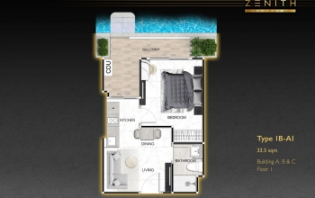 ZENITH Pattaya, Pattaya City, Bang Lamung, Chonburi, 1 Bedroom Bedrooms, ,1 BathroomBathrooms,Condo,Sale,ZENITH Pattaya,ZENITH Pattaya,1,2139