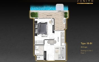 ZENITH Pattaya, Pattaya City, Bang Lamung, Chonburi, 1 Bedroom Bedrooms, ,1 BathroomBathrooms,Condo,Sale,ZENITH Pattaya,ZENITH Pattaya,1,2139